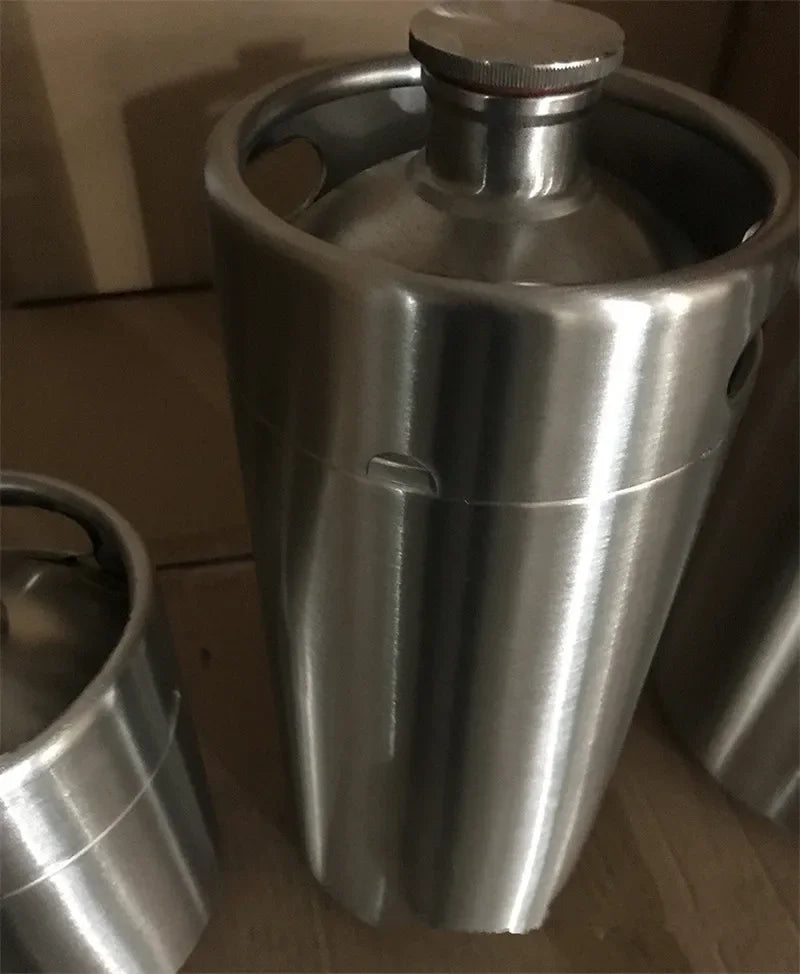 304 Stainless Steel Mini Keg Beer Growler Portable Beer Bottle Home Beer Making Wine Bar Accessories Tool Brewing Cornelius
