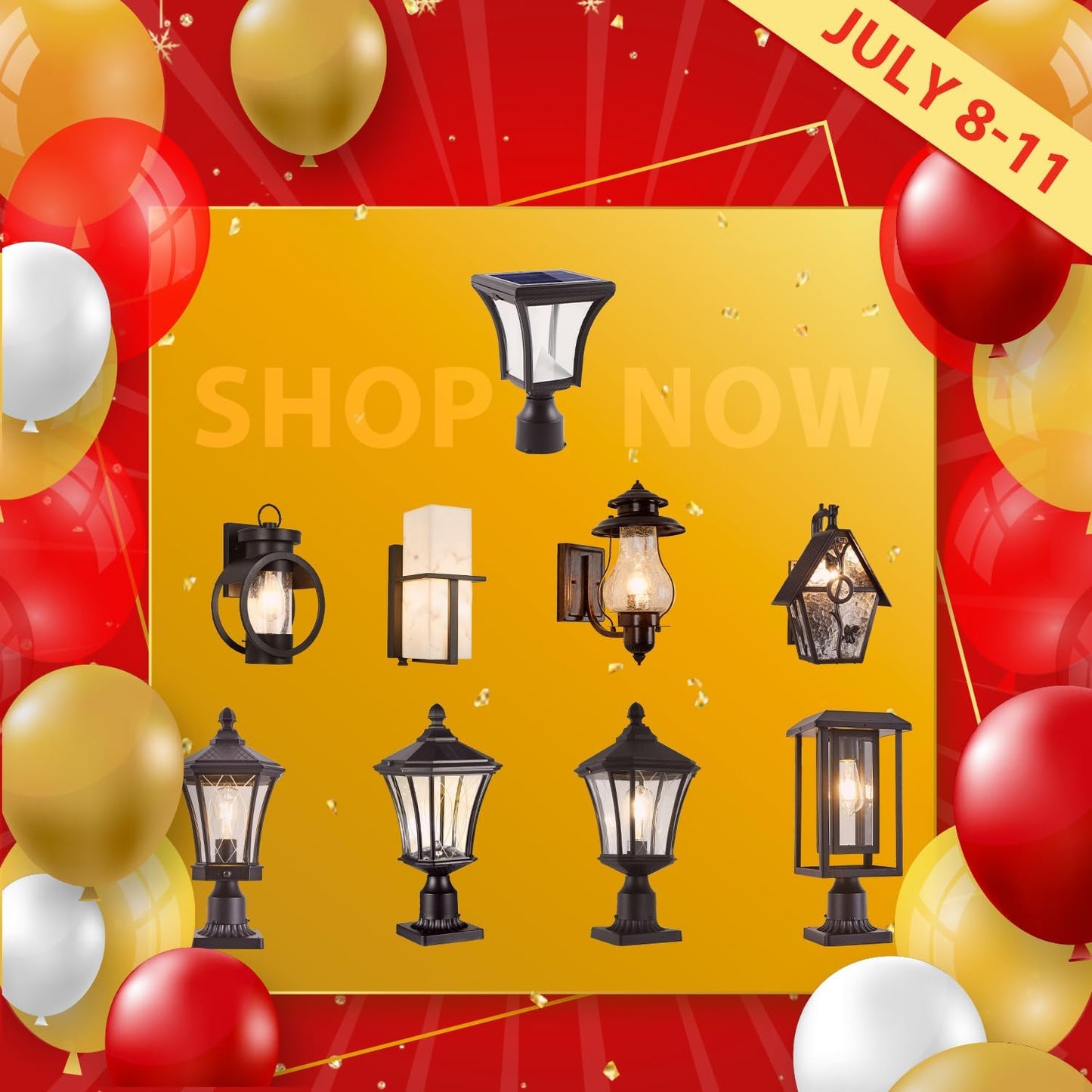 Solar Post Lights Dusk to Dawn Outdoor Solar Lamps with Pier Mount Base, Waterproof Exterior Pole Lights Head with Patterned Glass, Pillar Light for outside House, Driveway, Black