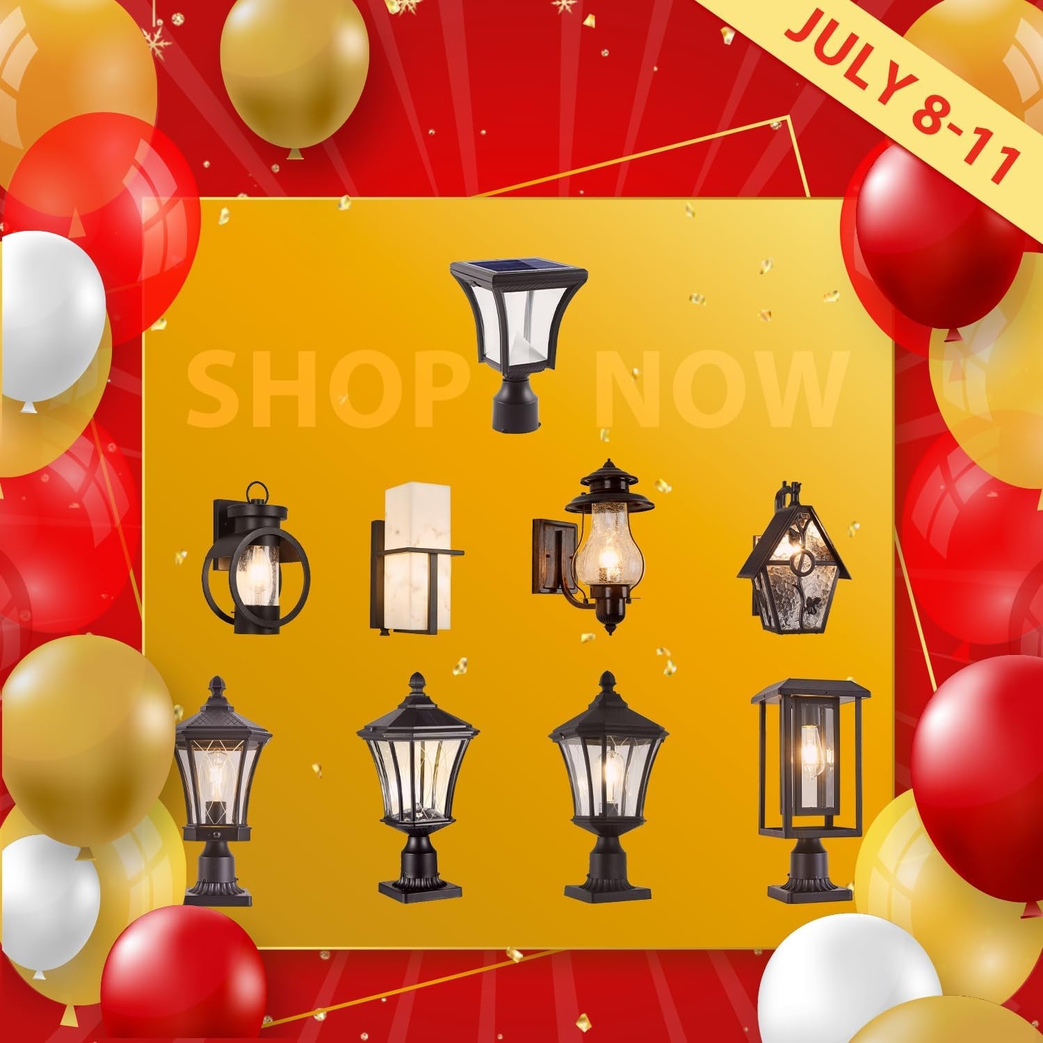 Solar Post Lights Dusk to Dawn Outdoor Solar Lamps with Pier Mount Base, Waterproof Exterior Pole Lights Head with Patterned Glass, Pillar Light for outside House, Driveway, Black