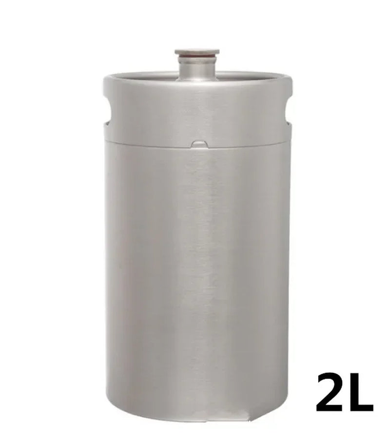304 Stainless Steel Mini Keg Beer Growler Portable Beer Bottle Home Beer Making Wine Bar Accessories Tool Brewing Cornelius