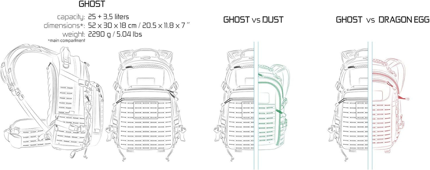 Ghost Tactical Backpack 31 Liter Capacity