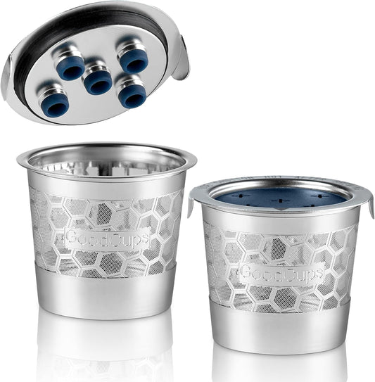 2 Stainless Steel Reusable K Cups for Keurig K Supreme, K Supreme Plus, K Slim,