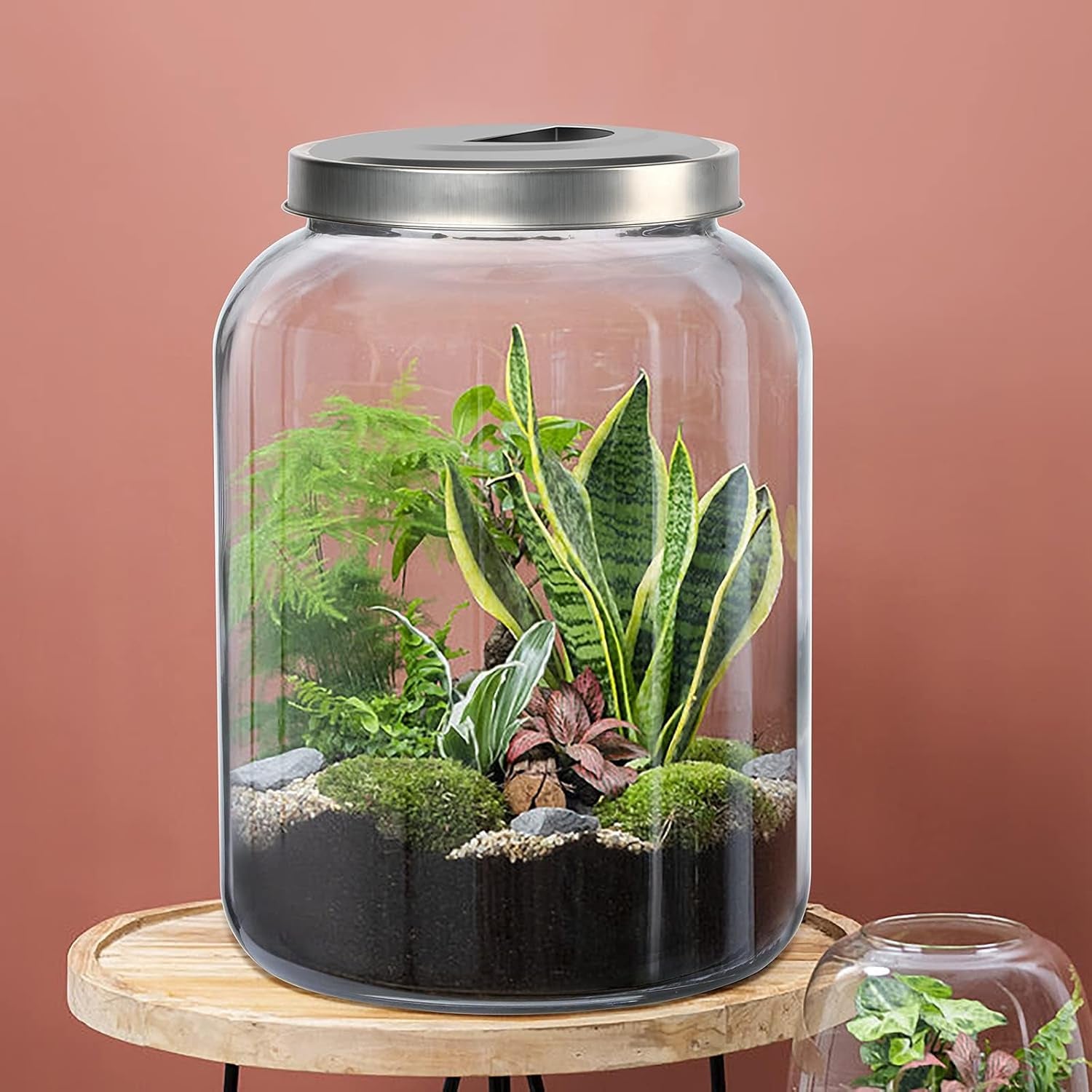 Large Storage Glass Jars with Metal Lids, 5.5 Gallon (21000 ML) Canisters - Supe