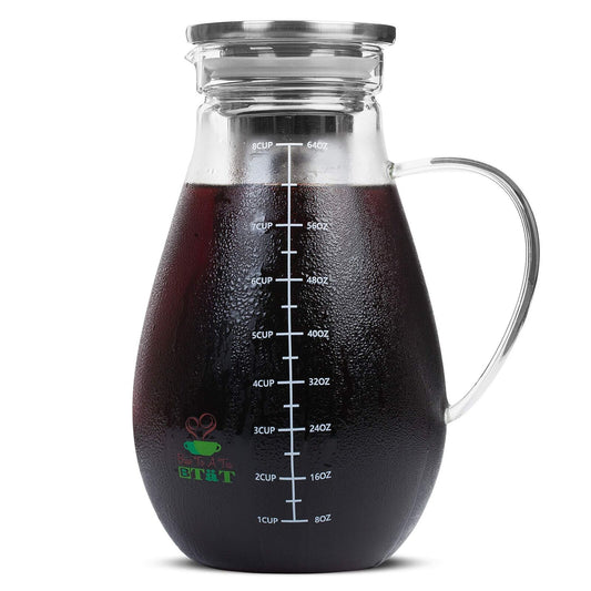 Btat- Cold Brew Coffee Maker, Iced Coffee Maker, 2 Liter (2 Quart, 64 Oz), Ic...