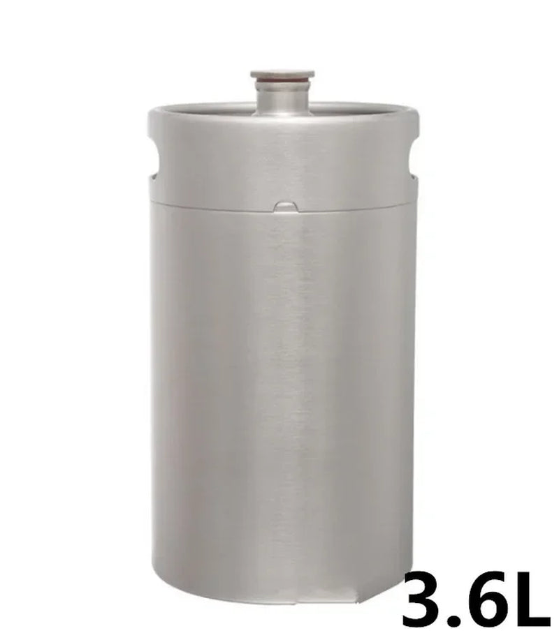 304 Stainless Steel Mini Keg Beer Growler Portable Beer Bottle Home Beer Making Wine Bar Accessories Tool Brewing Cornelius