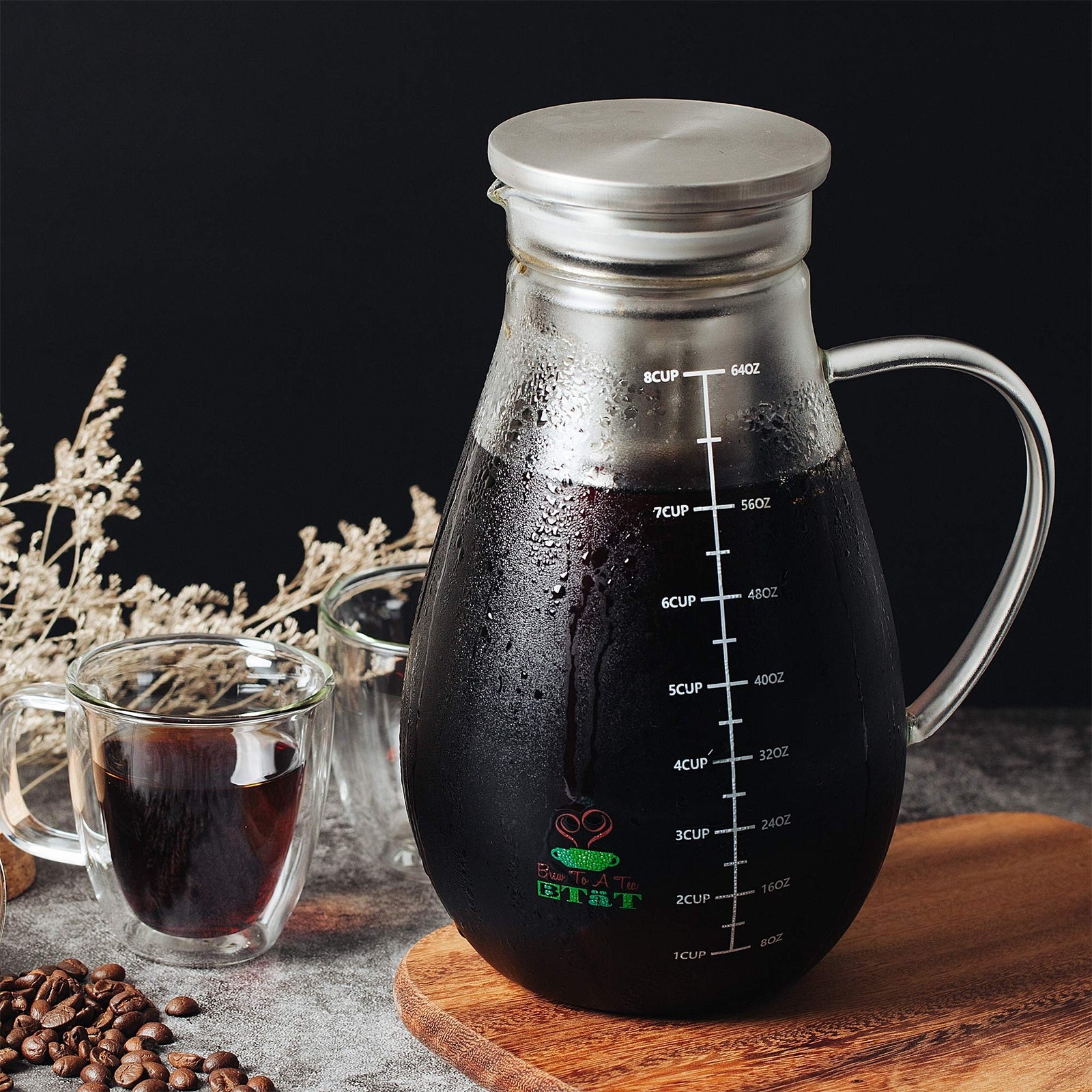 Btat- Cold Brew Coffee Maker, Iced Coffee Maker, 2 Liter (2 Quart, 64 Oz), Ic...
