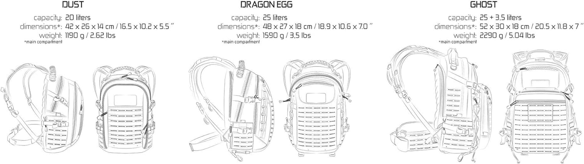 Ghost Tactical Backpack 31 Liter Capacity