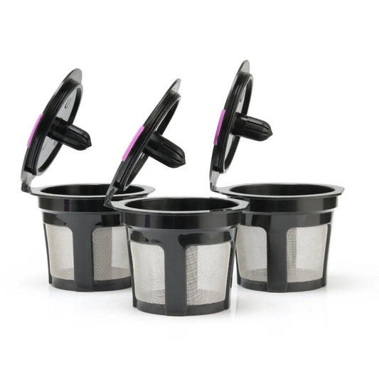 3 Pcs Coffee Pods Refillable Reusable Single Cup Keurig K-Cup Solo Filter Coffee Stainless Mesh