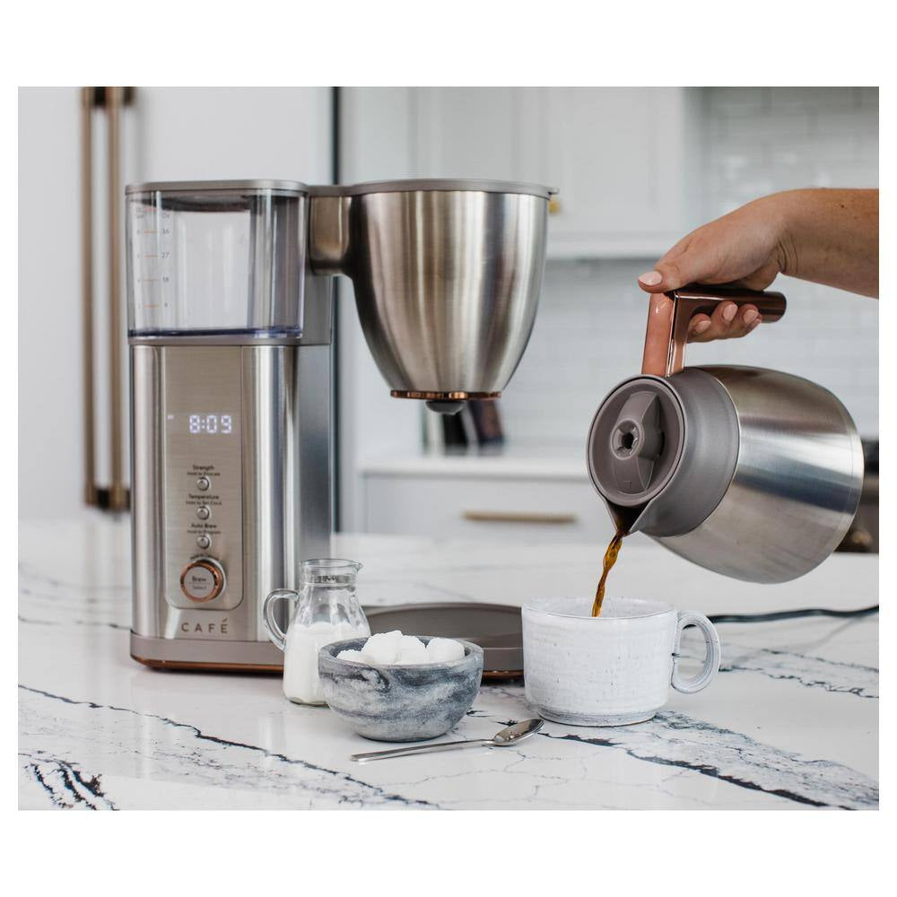 10 Cup Stainless Steel Specialty Drip Coffee Maker with Insulated Thermal Carafe, and Wifi Connected