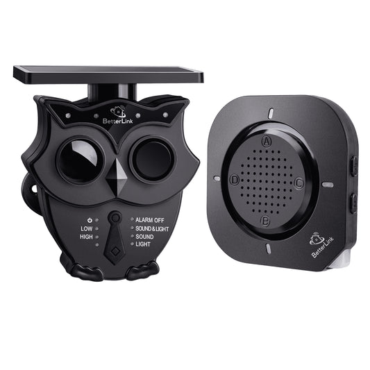 1/2 Mile Long Range Solar Wireless Driveway Alarm System IP65 Weatherproof Outdoor Motion Detectors&Sensor 120Db Siren Sound Light Security Alert System Monitor&Protect Outdoor/Indoor Property