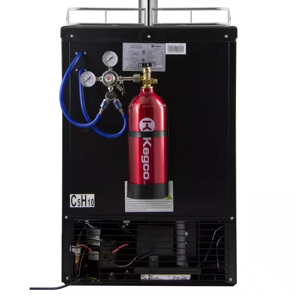 Commercial Grade Digital Double Tap Home Brew Beer Keg Dispenser with Dispense Kit