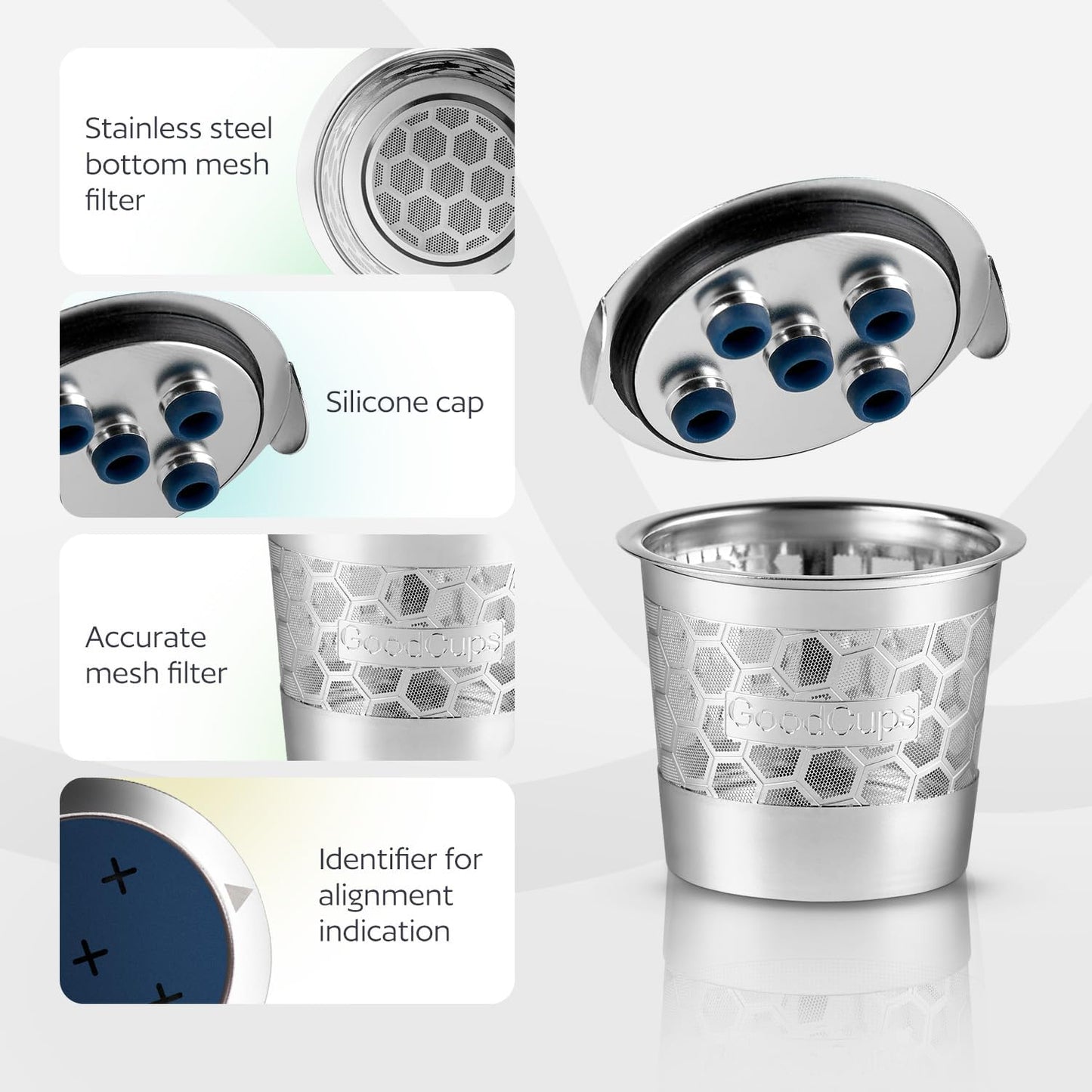 2 Stainless Steel Reusable K Cups for Keurig K Supreme, K Supreme Plus, K Slim,