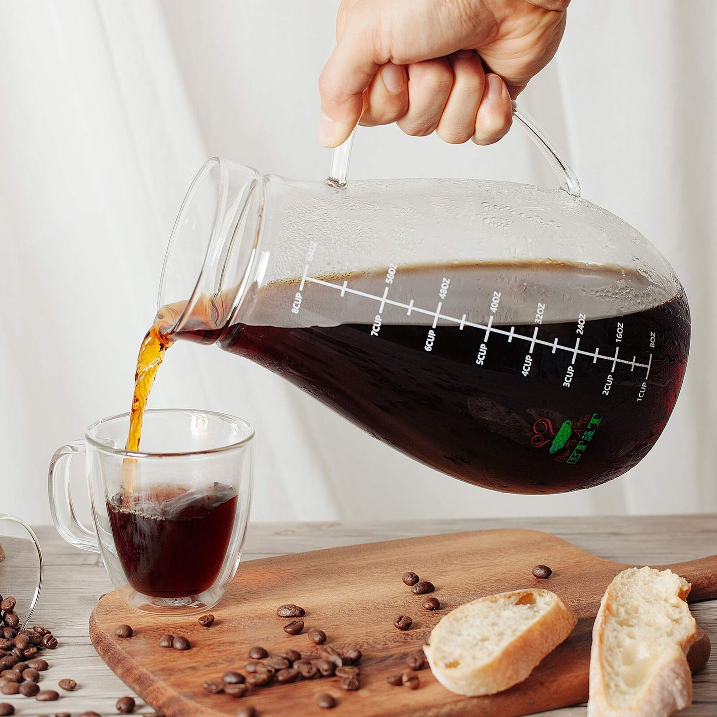 Btat- Cold Brew Coffee Maker, Iced Coffee Maker, 2 Liter (2 Quart, 64 Oz), Ic...