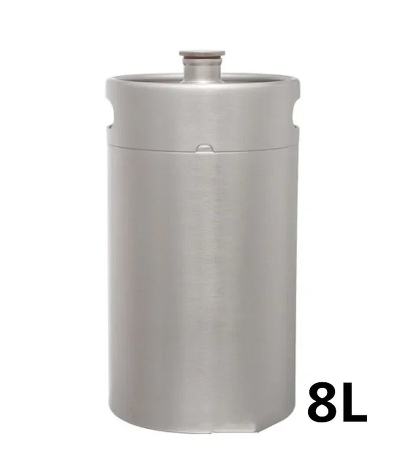 304 Stainless Steel Mini Keg Beer Growler Portable Beer Bottle Home Beer Making Wine Bar Accessories Tool Brewing Cornelius