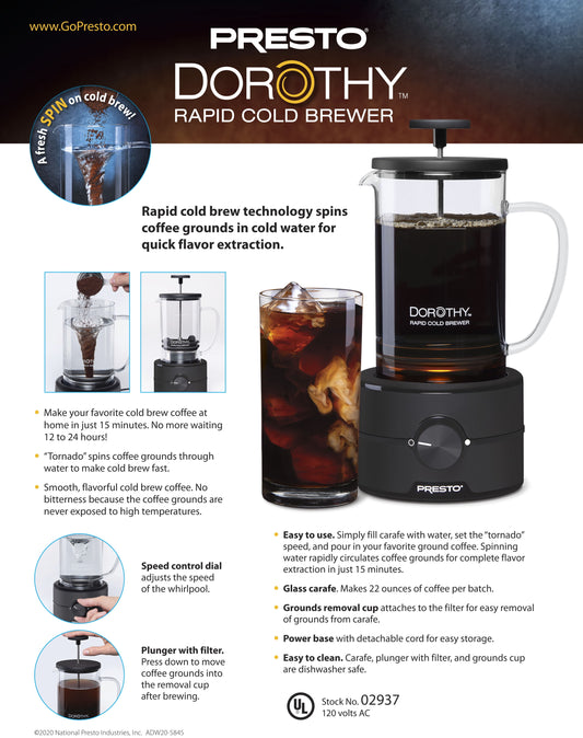 Dorothy™ Rapid Cold Brew Coffee Maker - 02937