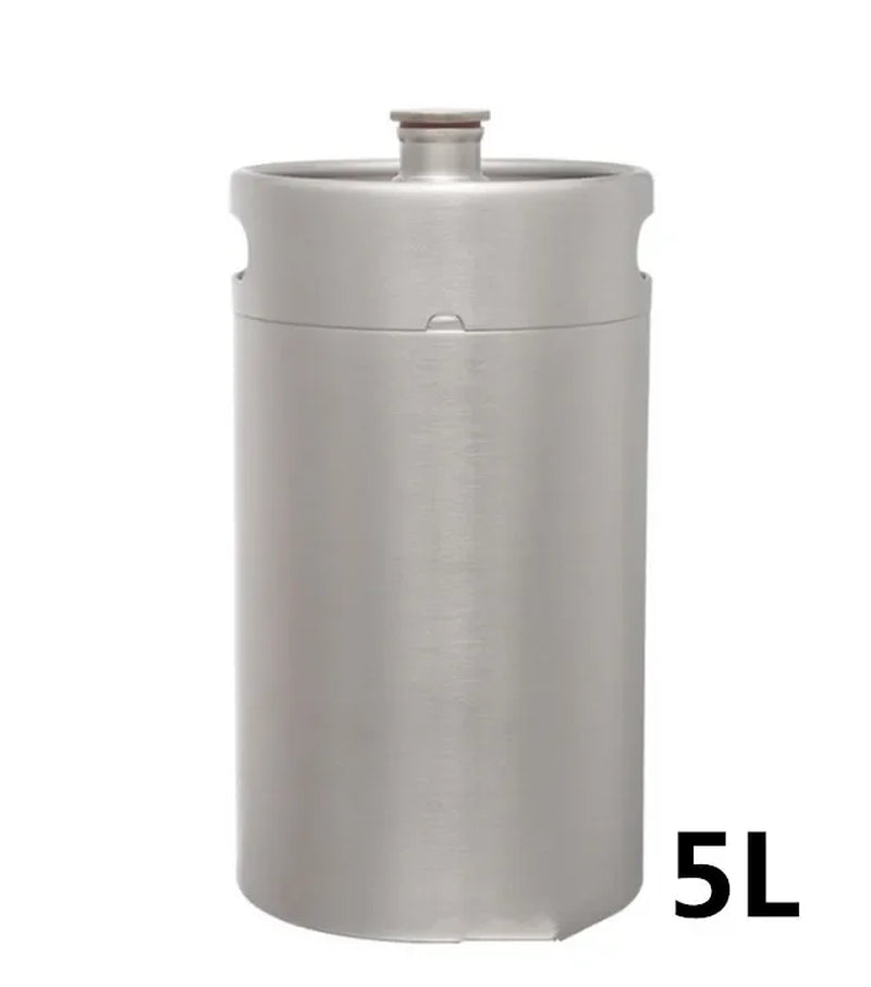 304 Stainless Steel Mini Keg Beer Growler Portable Beer Bottle Home Beer Making Wine Bar Accessories Tool Brewing Cornelius