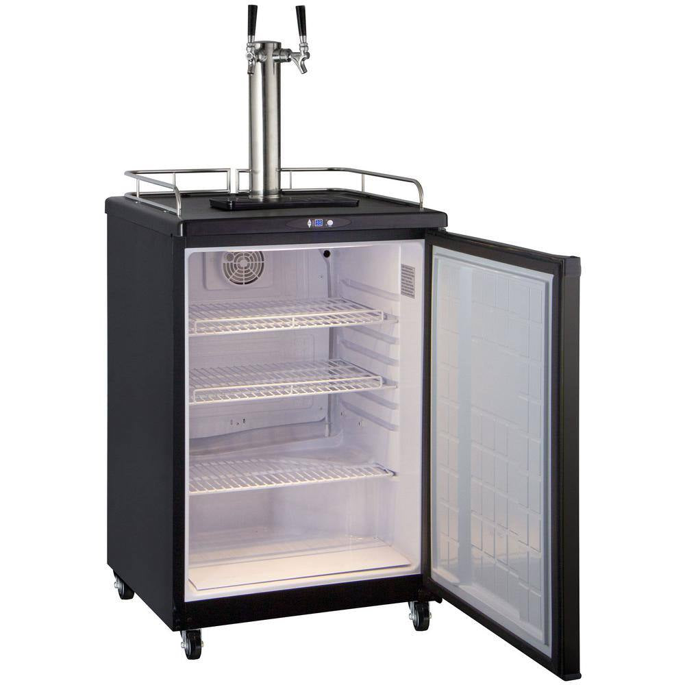 Commercial Grade Digital Double Tap Home Brew Beer Keg Dispenser with Dispense Kit