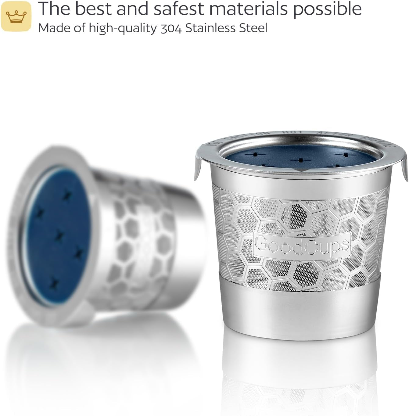 2 Stainless Steel Reusable K Cups for Keurig K Supreme, K Supreme Plus, K Slim,