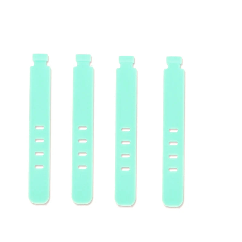 4/12/20PCS Cable Organizer Ties Clip Charger Cord Management Silicone Wire Manager Mouse Earphone Holder Data Line Winder Straps