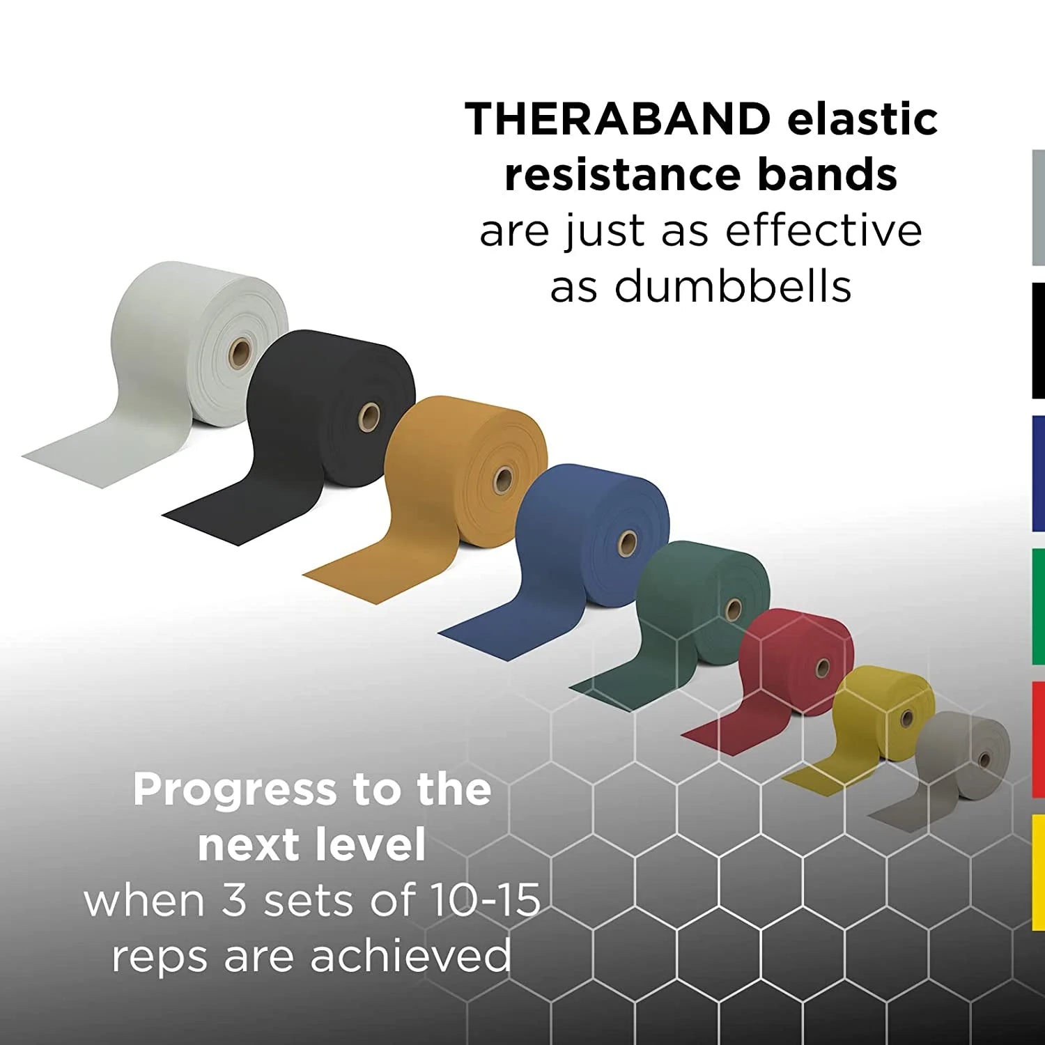 Resistance Bands, 50 YD, Gold, Max Thickness, 14.2 LBS Resistance, Level 8