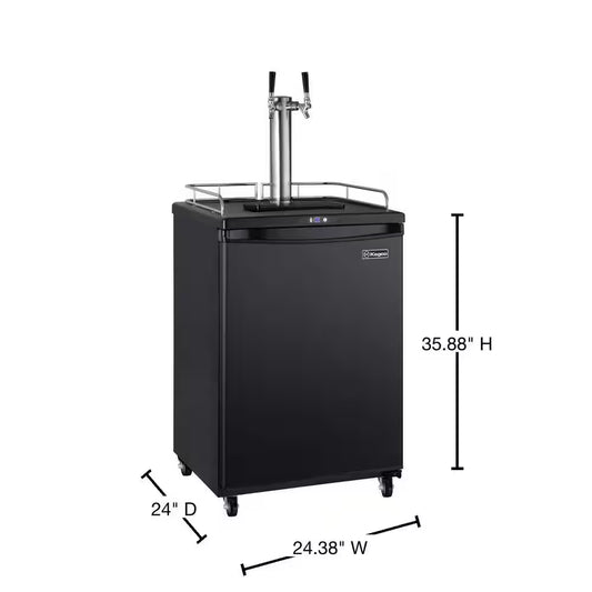 Commercial Grade Digital Double Tap Home Brew Beer Keg Dispenser with Dispense Kit