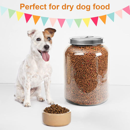 Large Storage Glass Jars with Metal Lids, 5.5 Gallon (21000 ML) Canisters - Supe