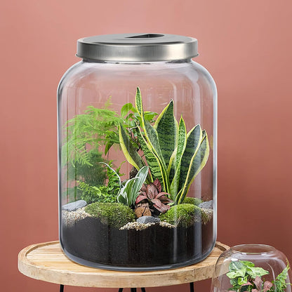Large Storage Glass Jars with Metal Lids, 5.5 Gallon (21000 ML) Canisters - Supe