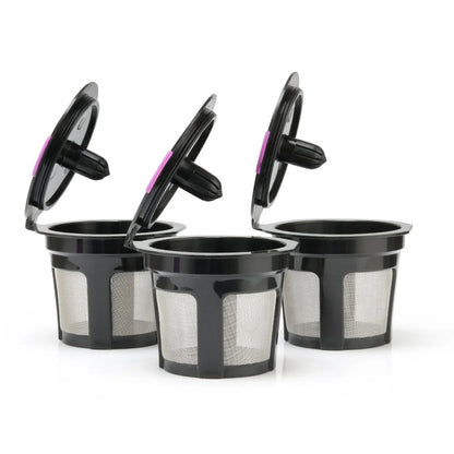 3 Pcs Coffee Pods Refillable Reusable Single Cup Keurig K-Cup Solo Filter Coffee Stainless Mesh