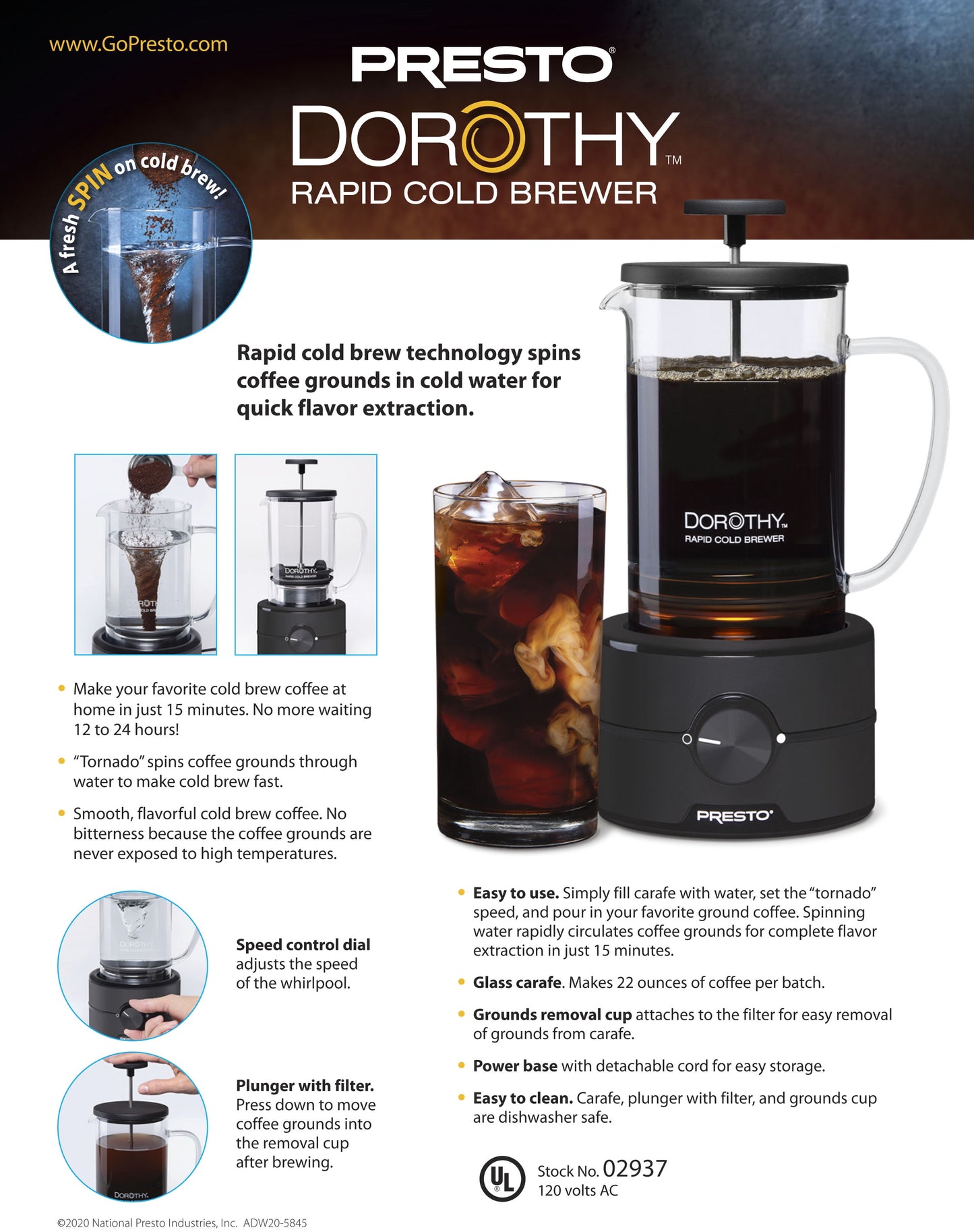 Dorothy™ Rapid Cold Brew Coffee Maker - 02937