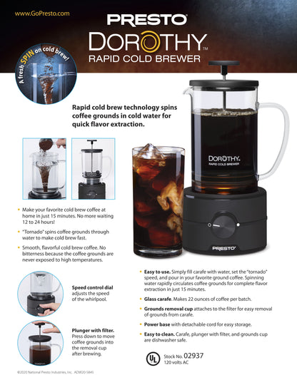 Dorothy™ Rapid Cold Brew Coffee Maker - 02937
