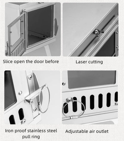 Portable Camping Tent Stove Ultralight Stainless Steel Foldable Wood Burner Stove with Glass Windowstent Heaters for Outdoor