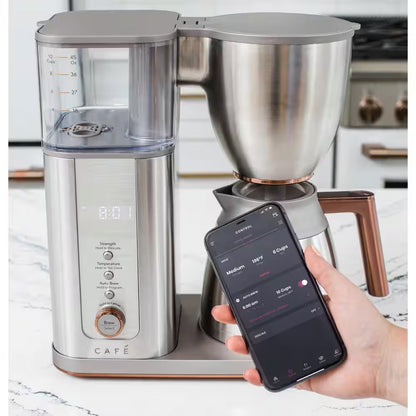 10 Cup Stainless Steel Specialty Drip Coffee Maker with Insulated Thermal Carafe, and Wifi Connected